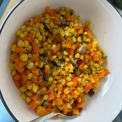 Sweetcorn with carrot